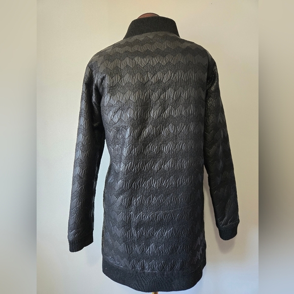 NUMPH ANTHROPOLOGIE Black Quilted Chevron Jacket. Size Small - Picture 6 of 12